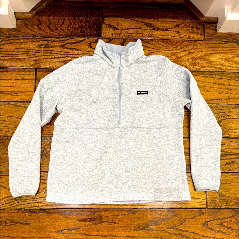 NWOT Women’s Columbia 1/4 heather grey pullover